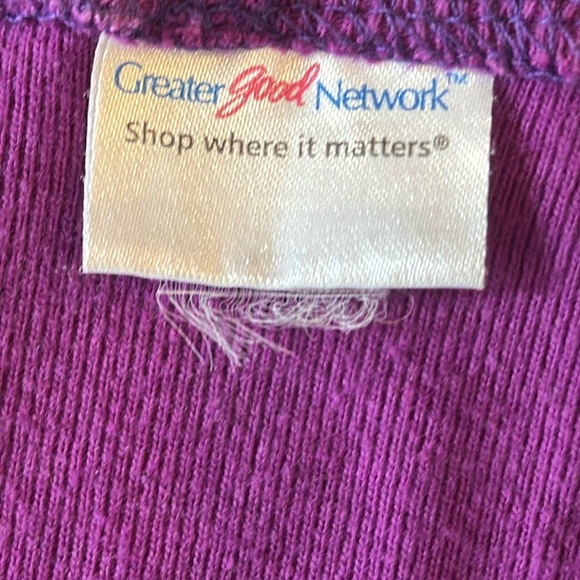 Greater Good Sunshine Dream Purple Multi  Patchwork Cotton Hoodie Size M - Picture 6 of 13